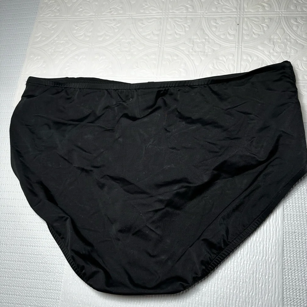 Aqua Green Swimsuit Bikini Bottom Ruched Sides Black XL